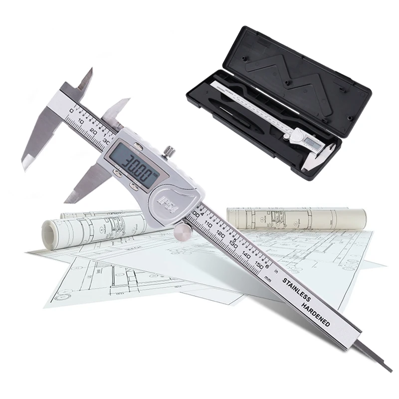 

Vernier Caliper Stainless Steel Digital Pachometer Electronic Micrometer Ruler Measuring Tools Gauge Instrument 0-150/200/300mm