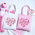 Корейская Милая Холщовая Сумка Ulzzang с надписью Love, повседневная женская сумка в стиле Харадзюку, забавная женская сумка через плечо Y2K ins, винтажные сумки для покупок