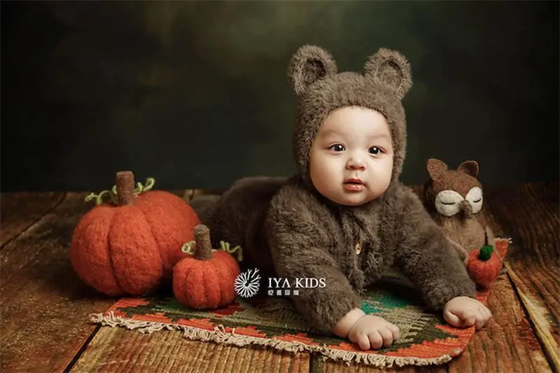 Fotograf&iacute;a de reci&eacute;n nacido accesorios trajes de ni&ntilde;o ni&ntilde;a mameluco beb&eacute; Body de oso reci&eacute;n nacido traje de beb&eacute;, apoyos de la foto de la sesi&oacute;n de fotos secreto-3
