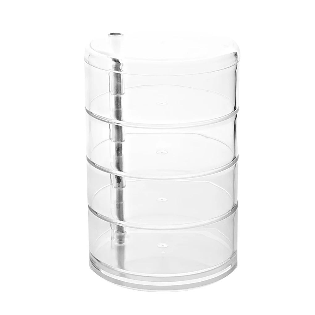 

Creative 2/3/4 Layers Rotatable Jewelry Box New Fashion Jewelry Organizer Earrings Ring Storage Box Cosmetics Beauty Container