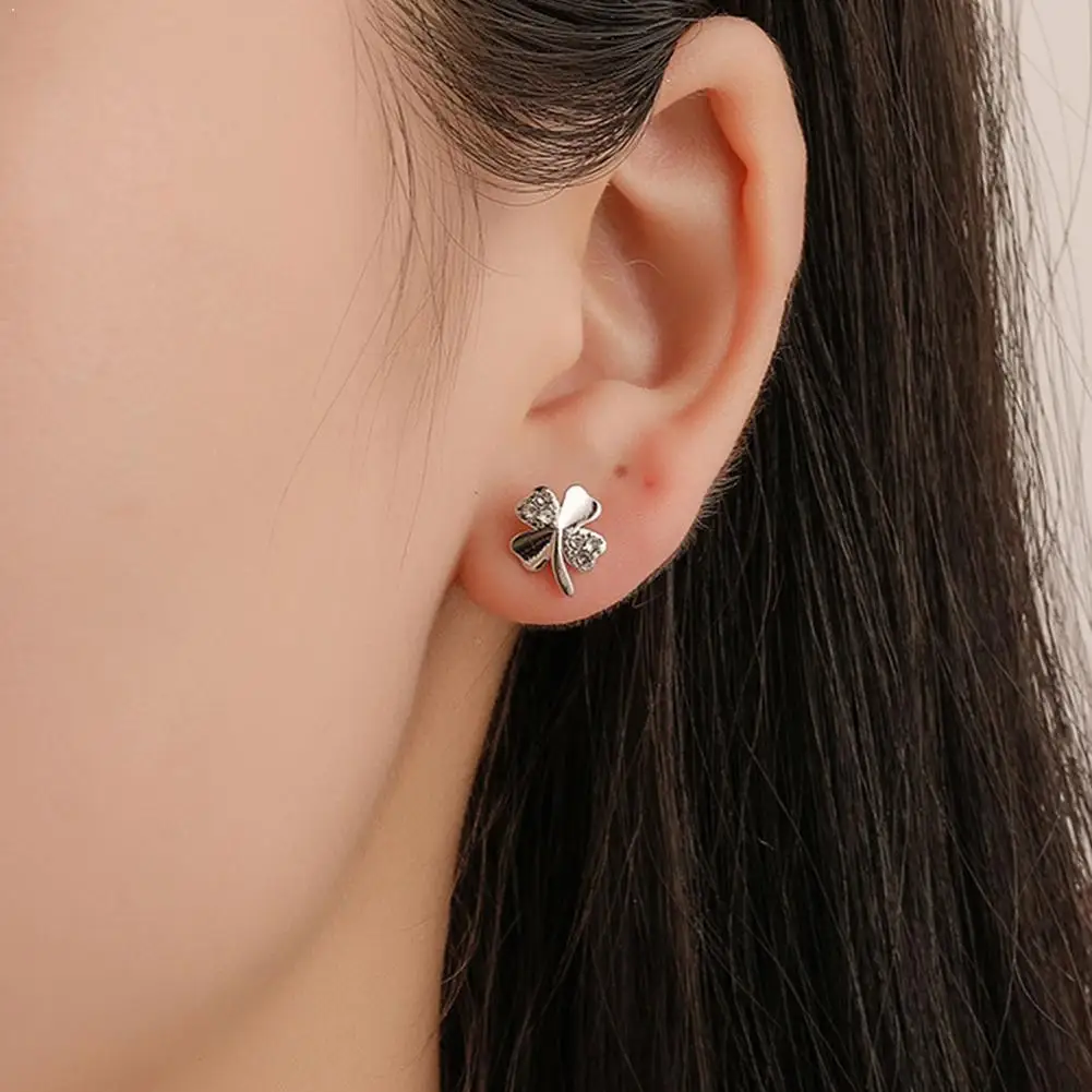 Женские серьги гвоздики серебряного цвета из сплава|Серьги-гвоздики| |