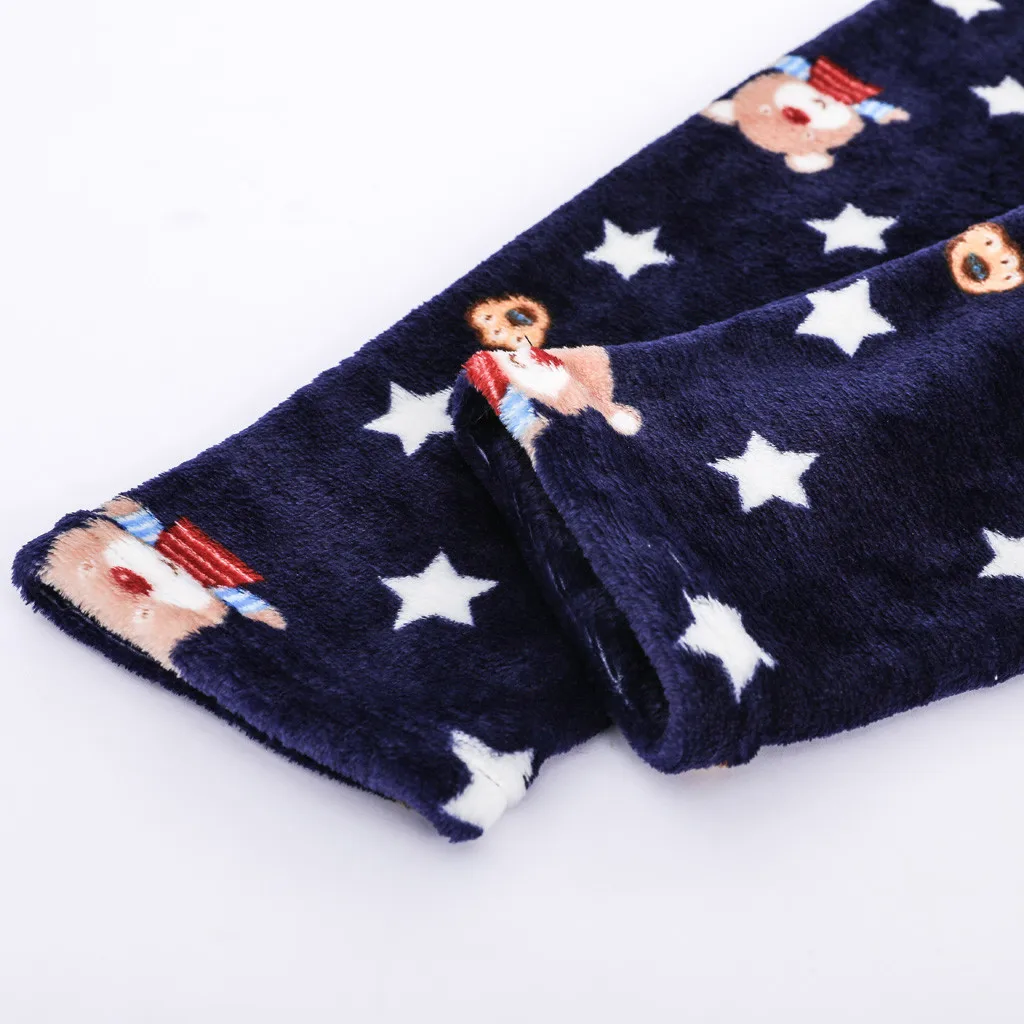 Теплые пижамные комплекты с длинными рукавами для маленьких мальчиков и девочек