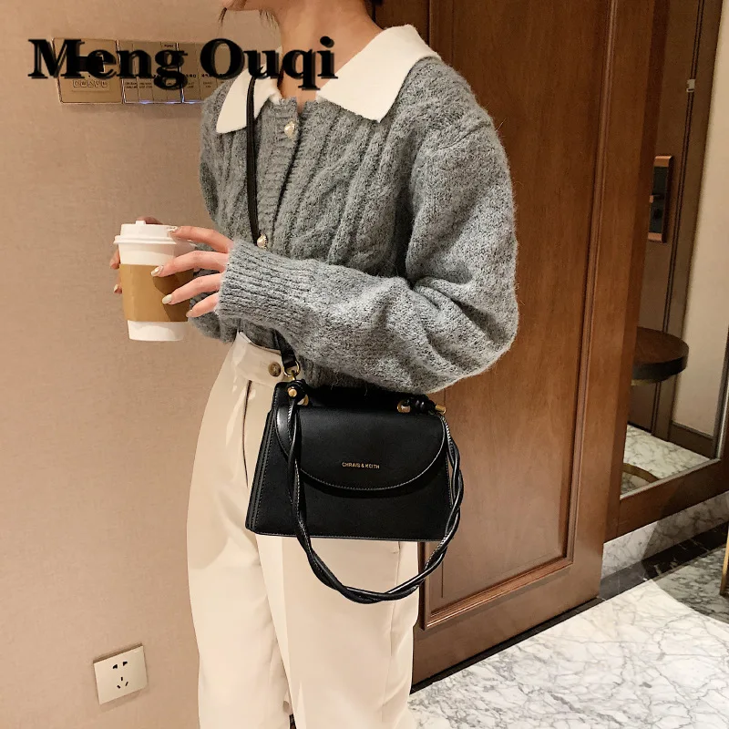 

2021 Autumn New Women Pu Leather Cross-body Bag Fashion Shoulder Bag and Solid Color Cross-body Small Square Bag