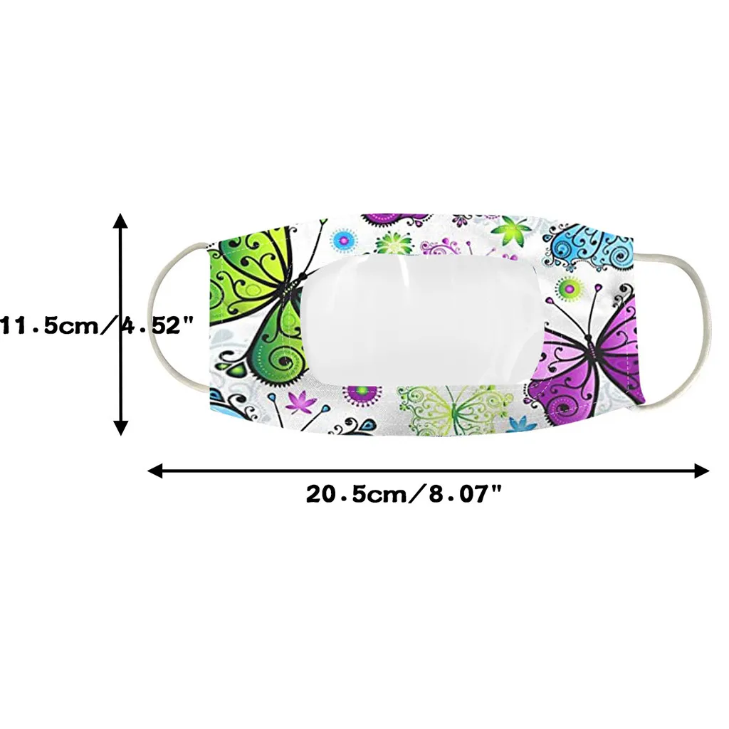 

10PCS Adult Lip Visible Transparent Printing Mask Face Mask with Clear Vinyl Expression Lip Reading Mask mondkapjes masques#3