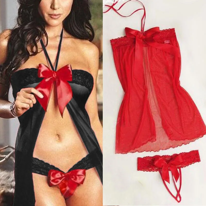 Женская домашняя одежда ночные платья + стринги сексуальные трусики комплекты