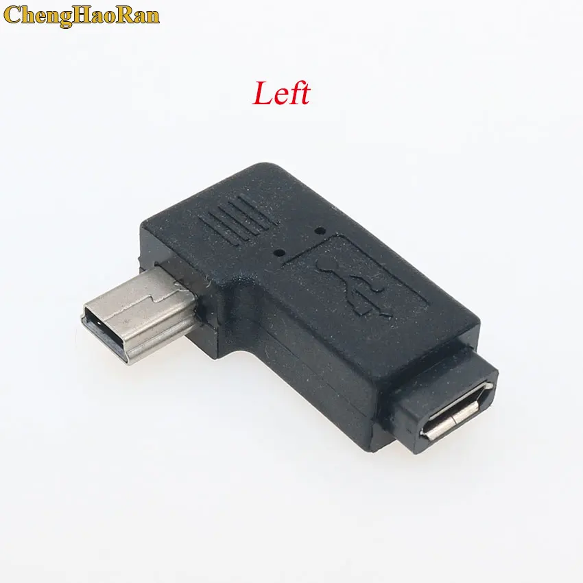 ChengHaoRan 50-200pcs Right Left Angle Mini USB Male 90 Degree to Micro Female Plug Adapters | Обустройство дома