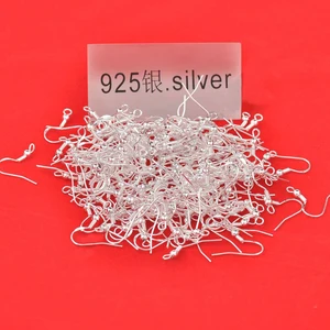 Быстрая доставка 200 шт.лот оптовая продажа металлические бусины ювелирные изделия стерлингового серебра 925 крючки серьги провода аксессуары сделай сам