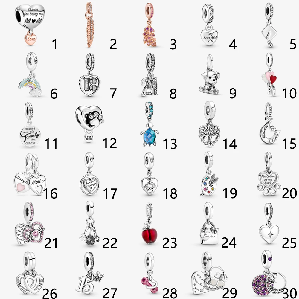 

Pandoras Серебро 925 оригинальные Diy шармы бусины подвеска Браслет безделушка женские модные ювелирные изделия 2021 ювелирные изделия с бесплатно...