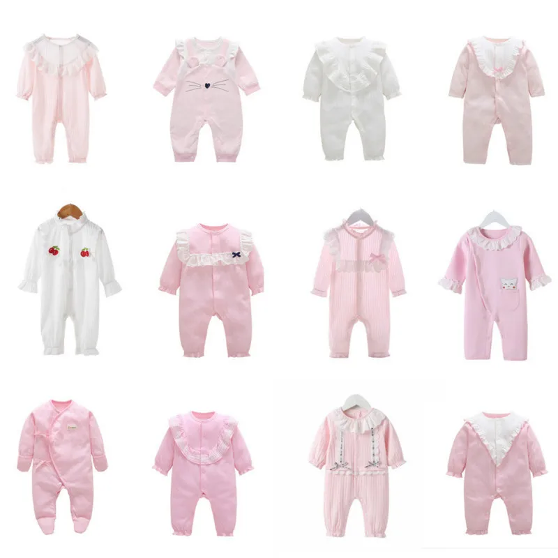

Одежда для новорожденных и комбинезон, хлопковая тонкая детская пижама, летняя одежда для маленьких девочек от 0 до 3 месяцев, наряд, одежда д...