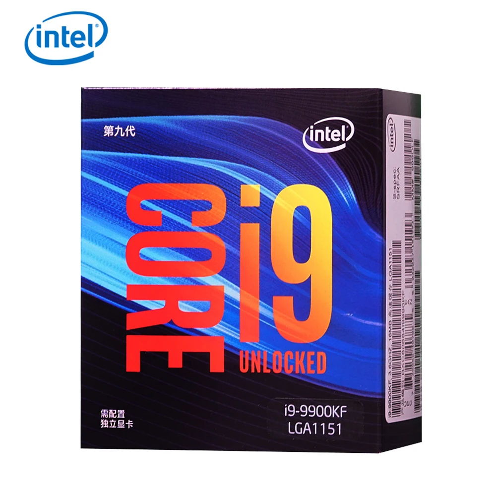 Процессор Intel Core i9-9900KF для настольных ПК 8 ядер до 5,0 ГГц Turbo разблокирован без процессора Графика LGA1151 серии 300 95 Вт
