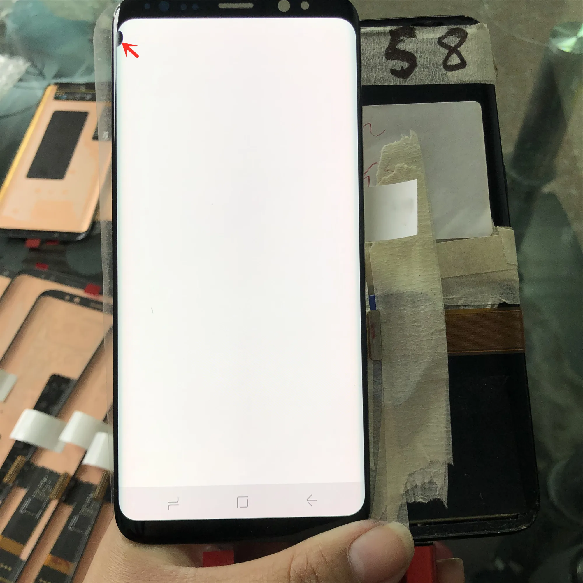 5.8'' SUPER AMOLED LCD with Frame for SAMSUNG GALAXY S8 Display G950 G950F Touch Screen Digitizer Replacement With dead pixels |