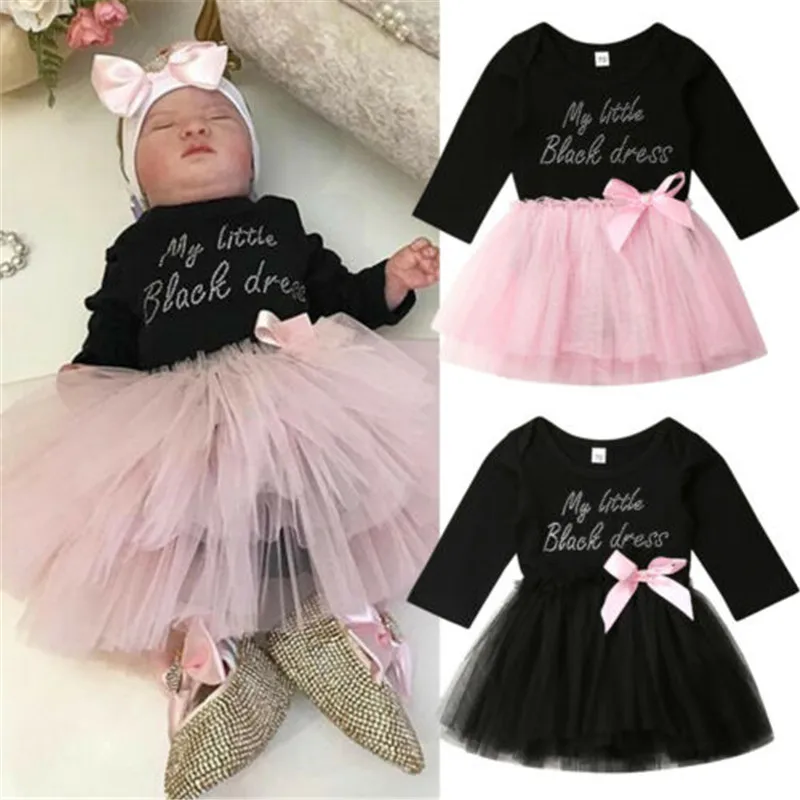 

Newborn Kid Baby Girl Dresses Autumn Spring Long Sleeve Casual Baby Girls Lace Tulle Dress Cotton Princess Party Pageant Dress