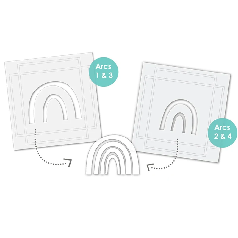 Радуга фон Трафареты Пластик 6x6 дюймов для скрапбукинга и открыток сделай сам