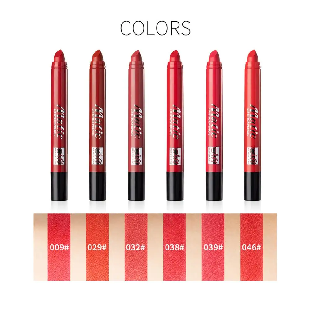 1 шт. 6 видов цветов губная помада роскошная сексуальная бархатная матовая