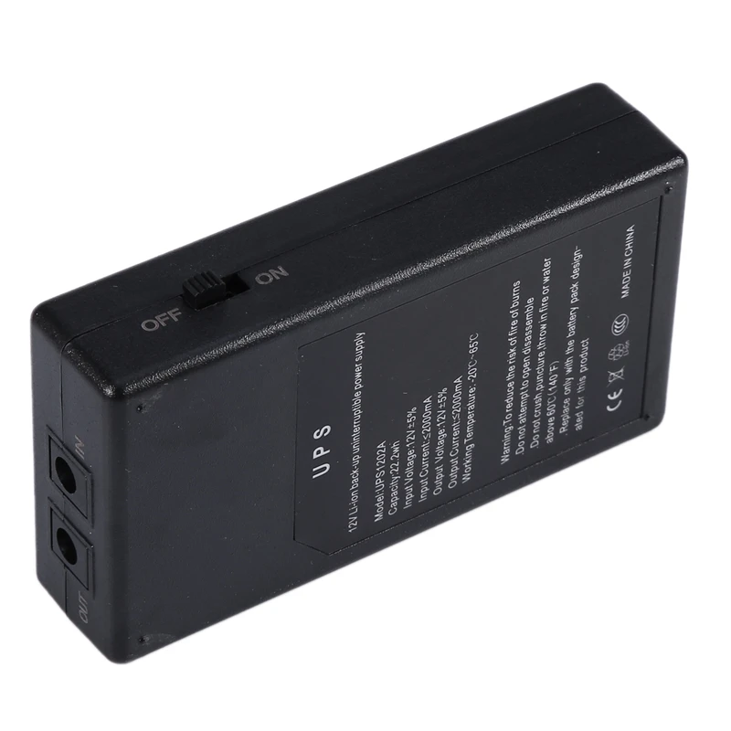 12V2A 22 2 Вт UPS бесперебойное питание резервного питания мини батарея для камеры