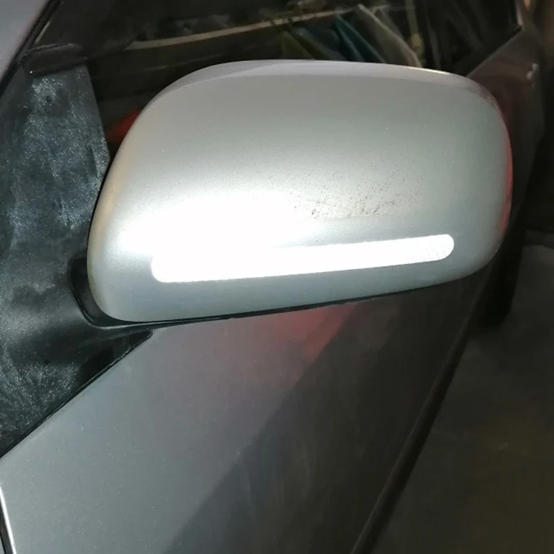 

2Pcs Reflectante Car Stickers Reflector Rearview Mirror Reflective Tape Car Accessories Exterior Reflex Tape Reflective Strip