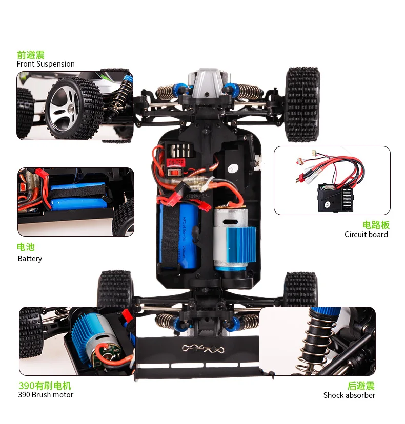 2,4G 4WD RC автомобиль 1:18 A959 A979 обновленная версия A959-A A979-A на радиоуправлении грузовик RC багги высокая скорость внедорожника против a959-b автомобиля