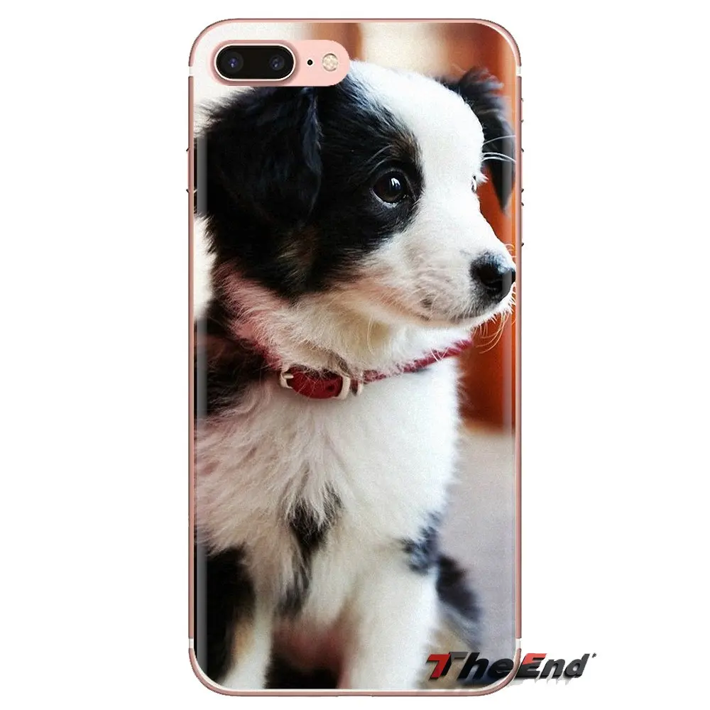 border collie dog puppy Soft Transparent Cover Bag For LG Spirit Motorola Moto X4 E4 E5 G5 G5S G6 Z Z2 Z3 G2 G3 C Play Plus Mini |