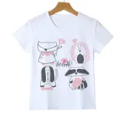 Детская футболка, Повседневная футболка с лисой, собакой, енотом, с принтом ЁЖ, летняя футболка для девочек, новейшие топы для детей-подростков