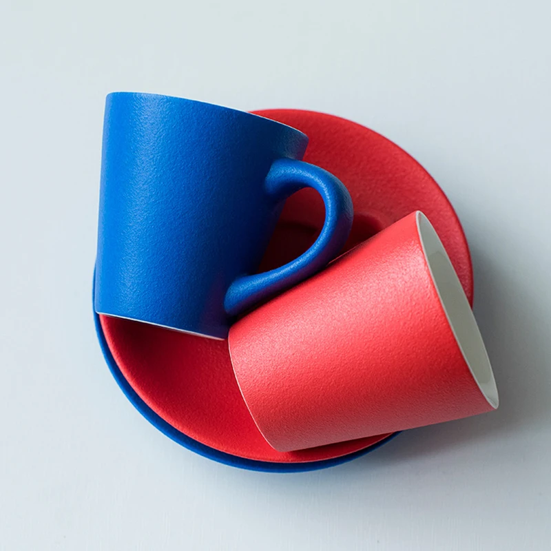 Керамическая чайная кофейная кружка 95 мл кофейные чайные чашки с блюдцем набор