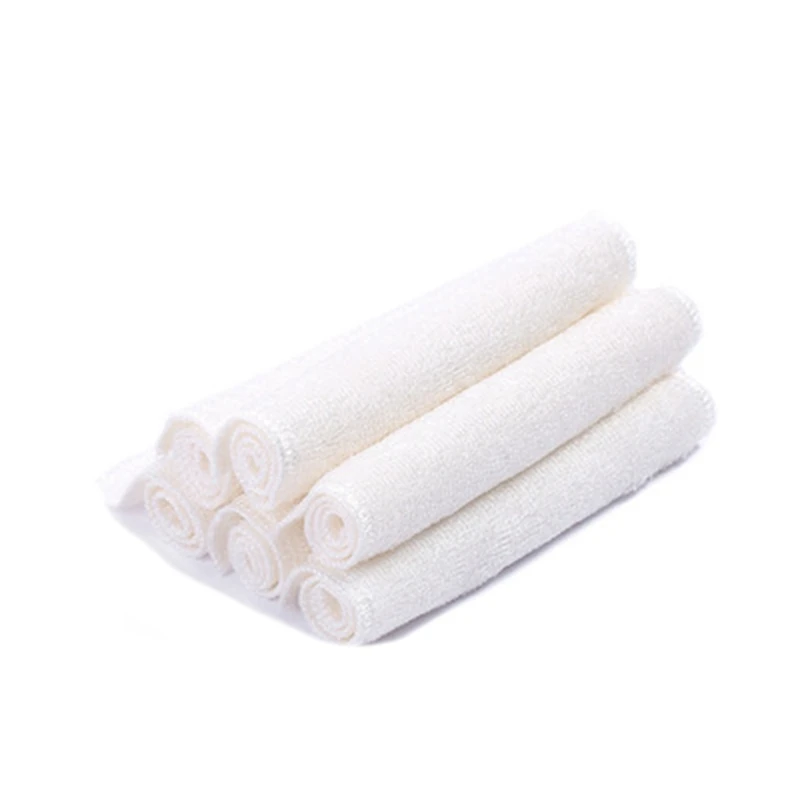 

10Pcs Kitchen Dishcloth Cleaning Cloth Double-Layer Thicken Absorbent Bamboo Fiber Daily Kitchen Dish Towel Kitchen Rag