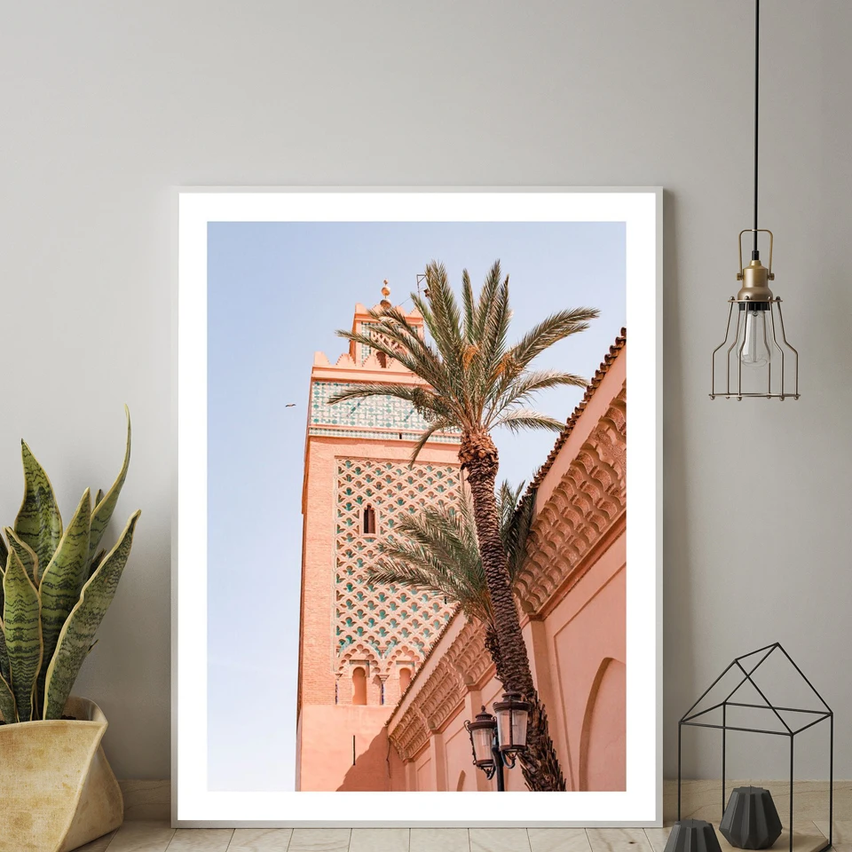 

Moroccan Architecture Scenery Wall Art Canvas Painting Nordic Poster Landscape Wall Pictures For Living Room Home Decor Unframed