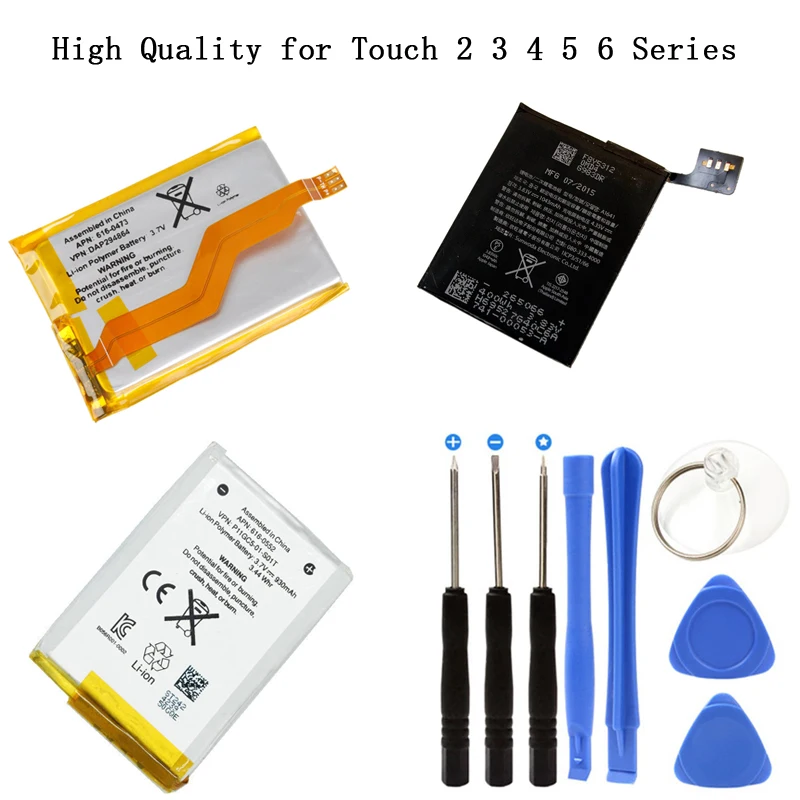 

Original Quality Touch 6 Li-Polymer Rechargeable Battery For iPod Touch 2 3 4 5 6 Battery Replacement Battery With Free Tools