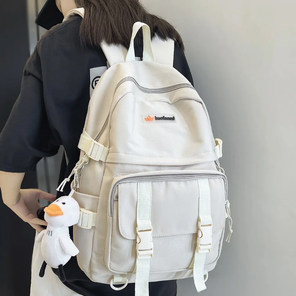 

Fashion Boy Girl Waterproof Travel Harajuku College Bag Women Men Nylon School Backpack Laptop Student Bag Lady Backpacks Female