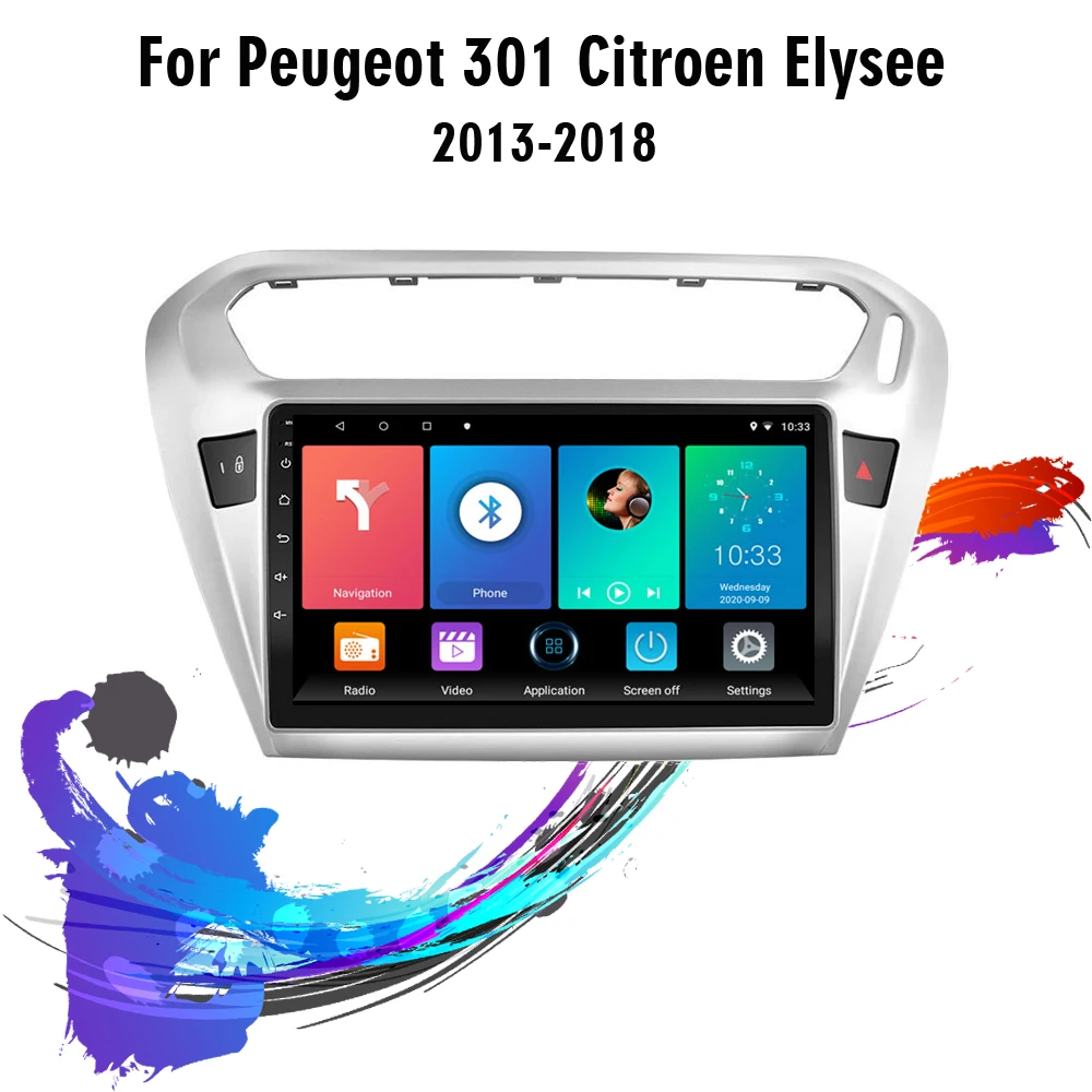 

Eastereggs 2 Din 9" Android Car Radio For Peugeot 301 Citroen Elysee 2014-2016 WIFI GPS Navigation FM Bluetooth Stereo Head Unit