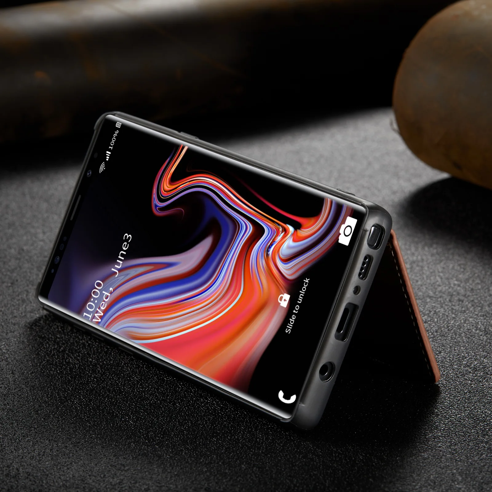 

Detachable magnetic card holder mobile phone case leather fitted cases for Samsung Galaxy Note 9 Phone Bag Case