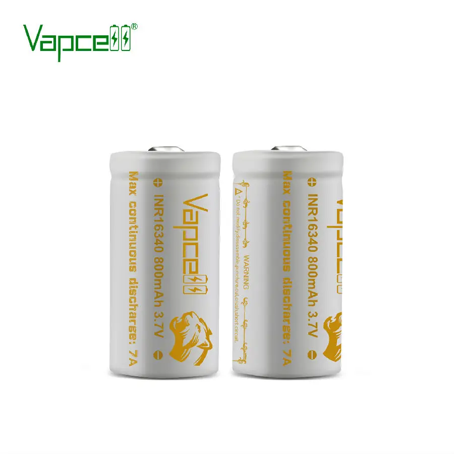 Бесплатная доставка 1 шт Vapcell 16340 800mah 7A высокой емкости RCR123A 3 7 v литий ионный
