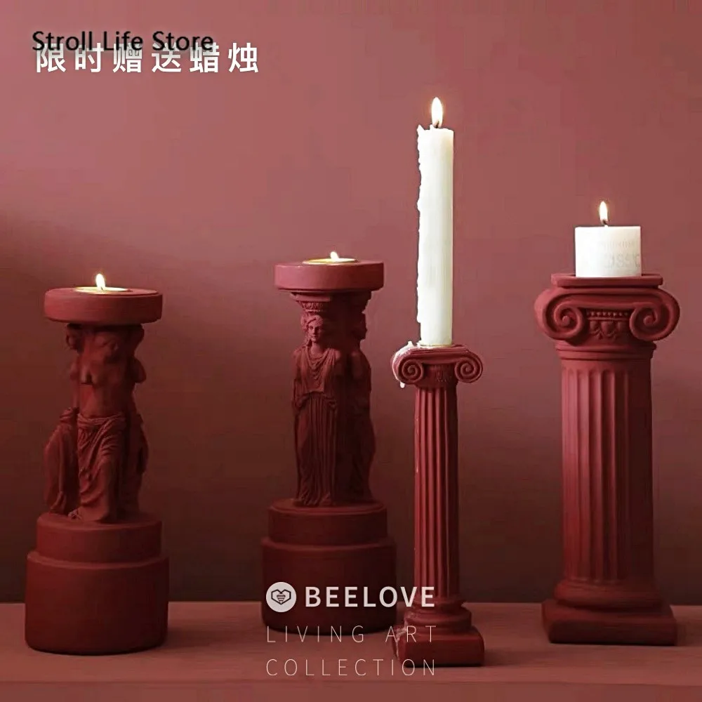 Греческий венерный подсвечник скульптура Римский столб подсвечники орнамент Ins