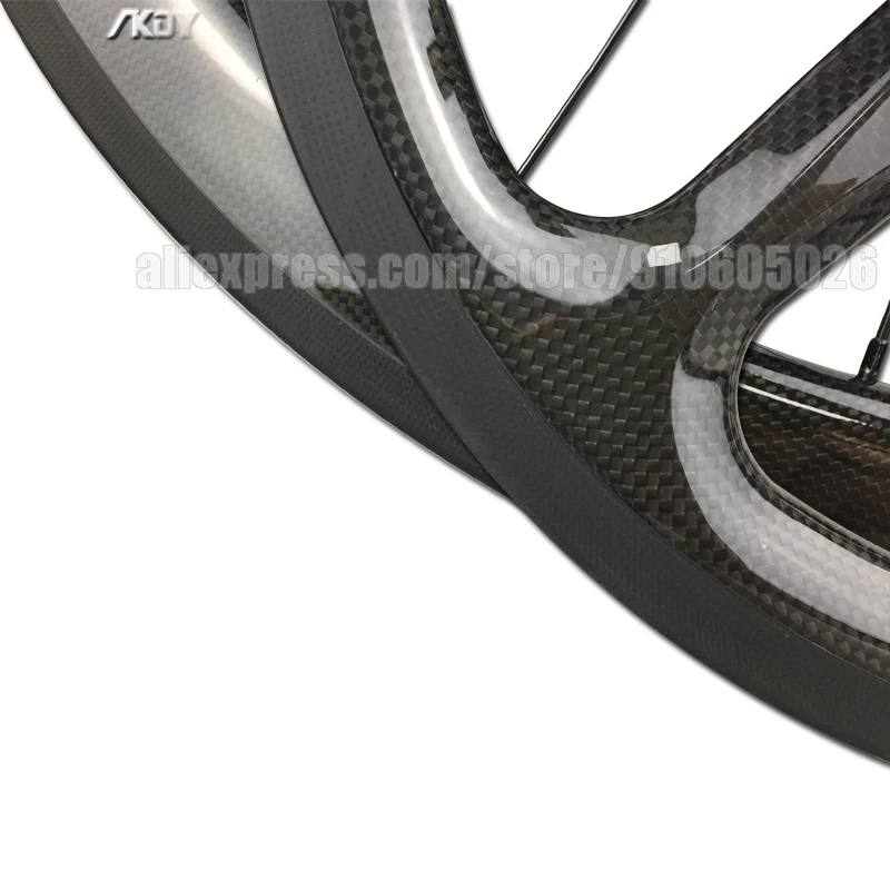 Передние 3 Спицы задние обычные карбоновые колеса 16 дюймов 349 дюйма обод