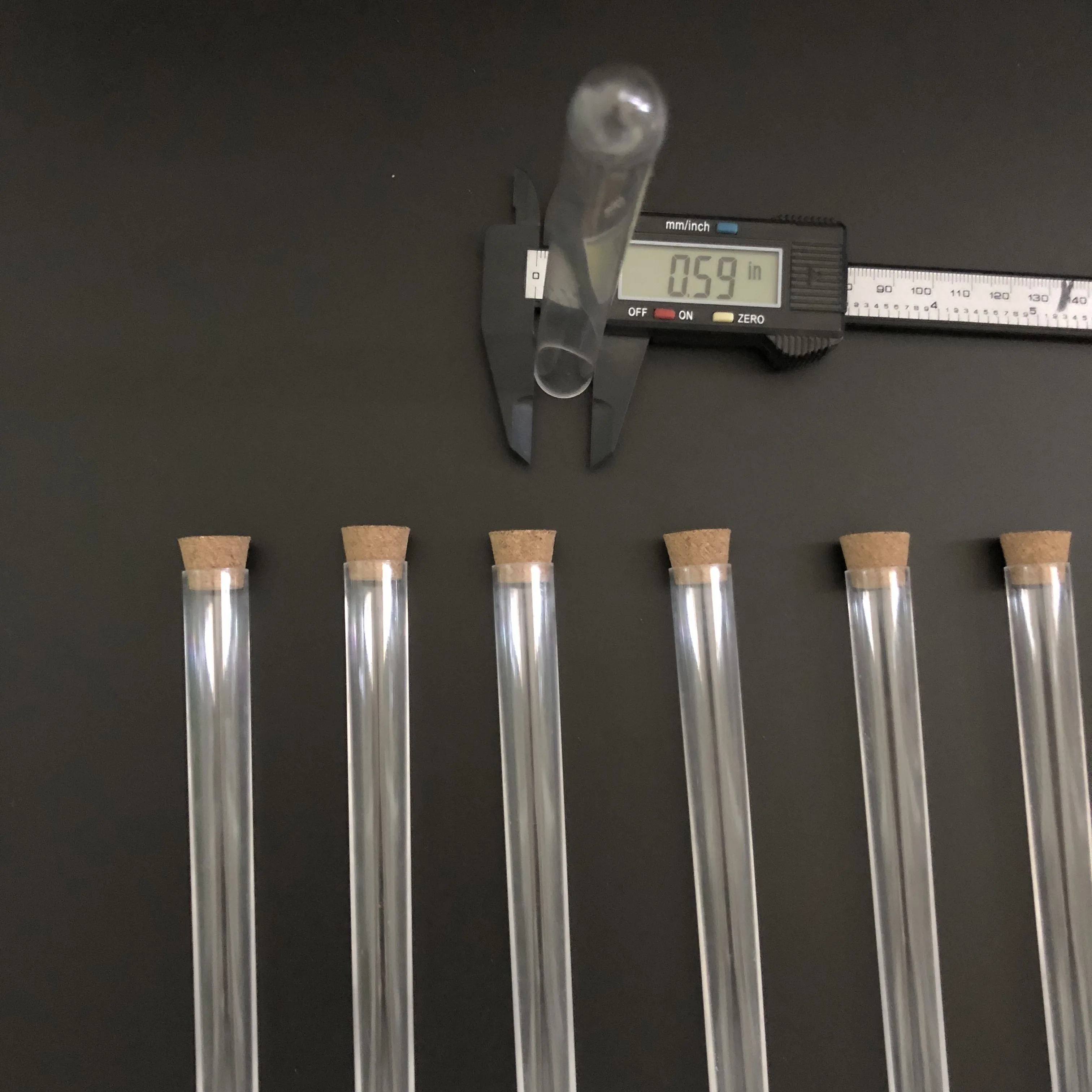 

200pcs 15x150mm Clear Plastic test tubes with corks Plastic laboratory test round tube plug lab Transparent plastic tubes vial