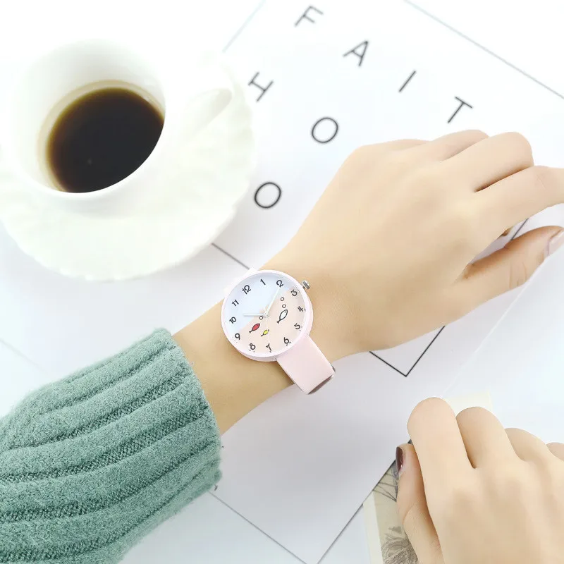 

Kids Clock time management Famous Brand New Listing Children's Watch for Girls Boys Gift Clock Fashion Cute Cartoon Fish Watch