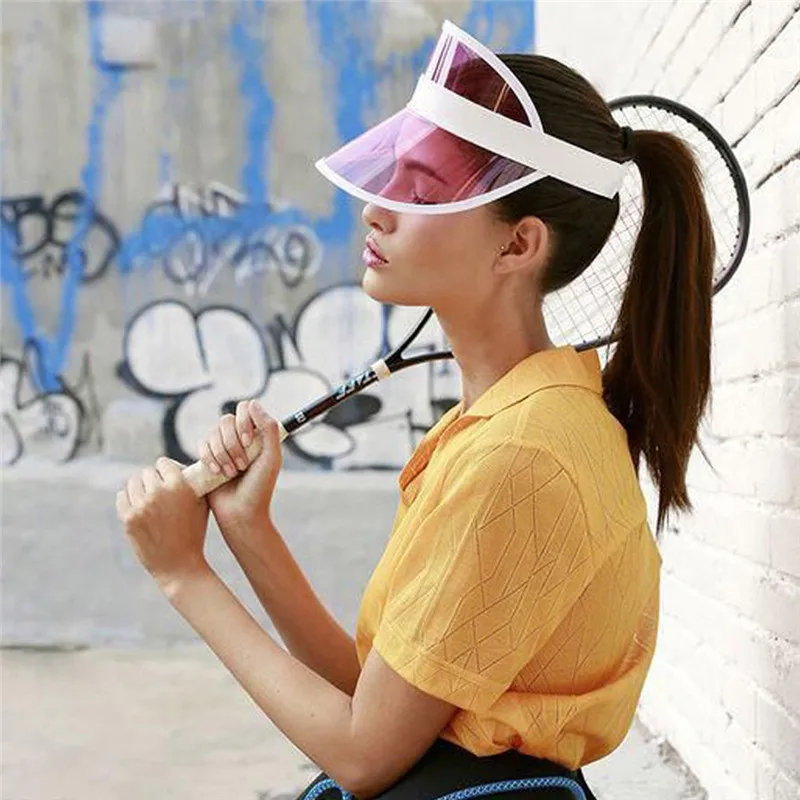 Летняя красочная позолоченная ПВХ шляпа с солнцезащитным козырьком