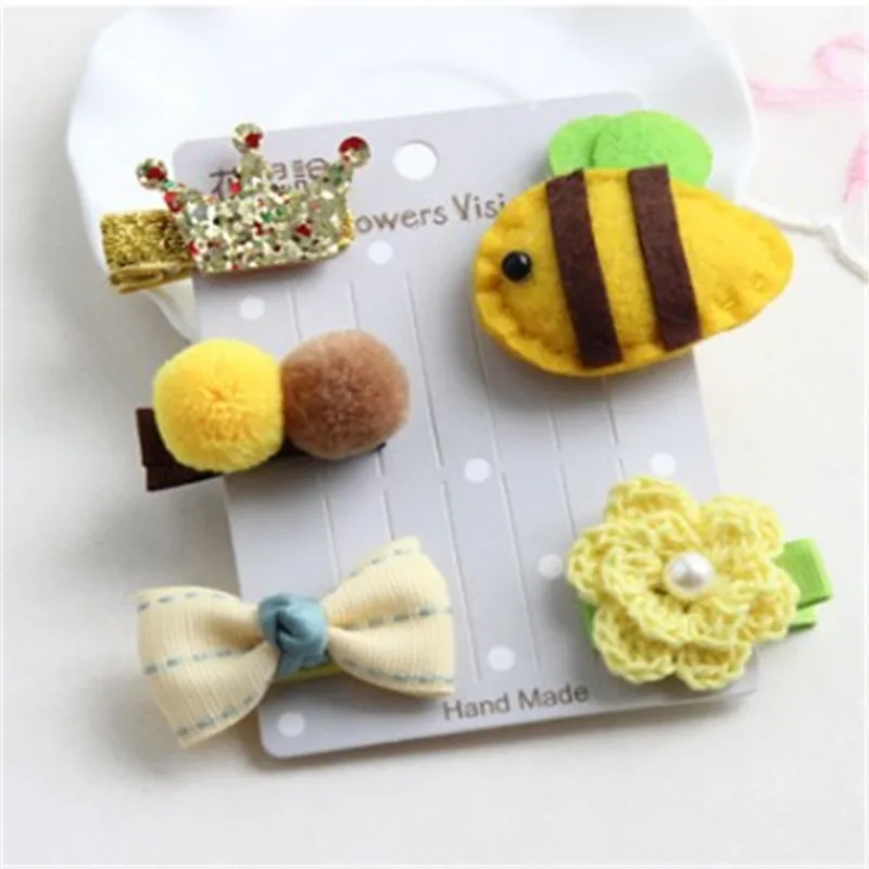 Новинка Комплект детской одежды на заколках Аксессуары для волос ручной работы с