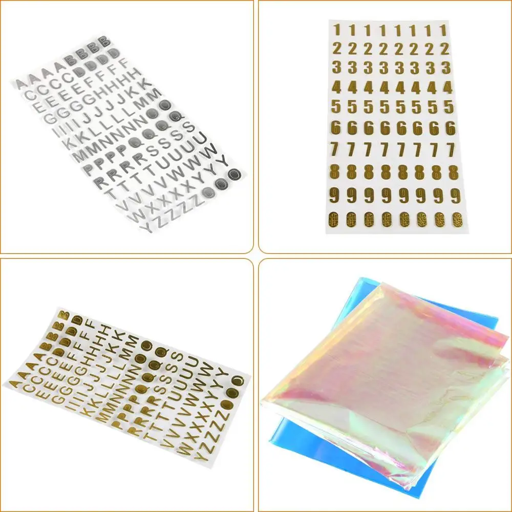 36 листов резиновых пленок наклейки прозрачные декоративные для силиконовой