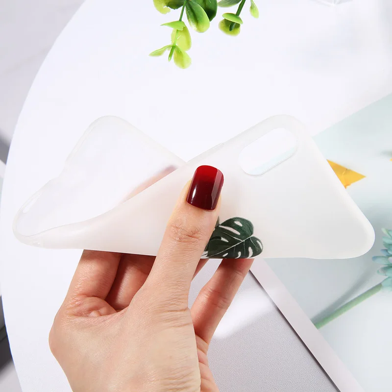 Чехол KJOEW для телефона с зелеными растениями в горшке iPhone X XS Max XR силиконовый