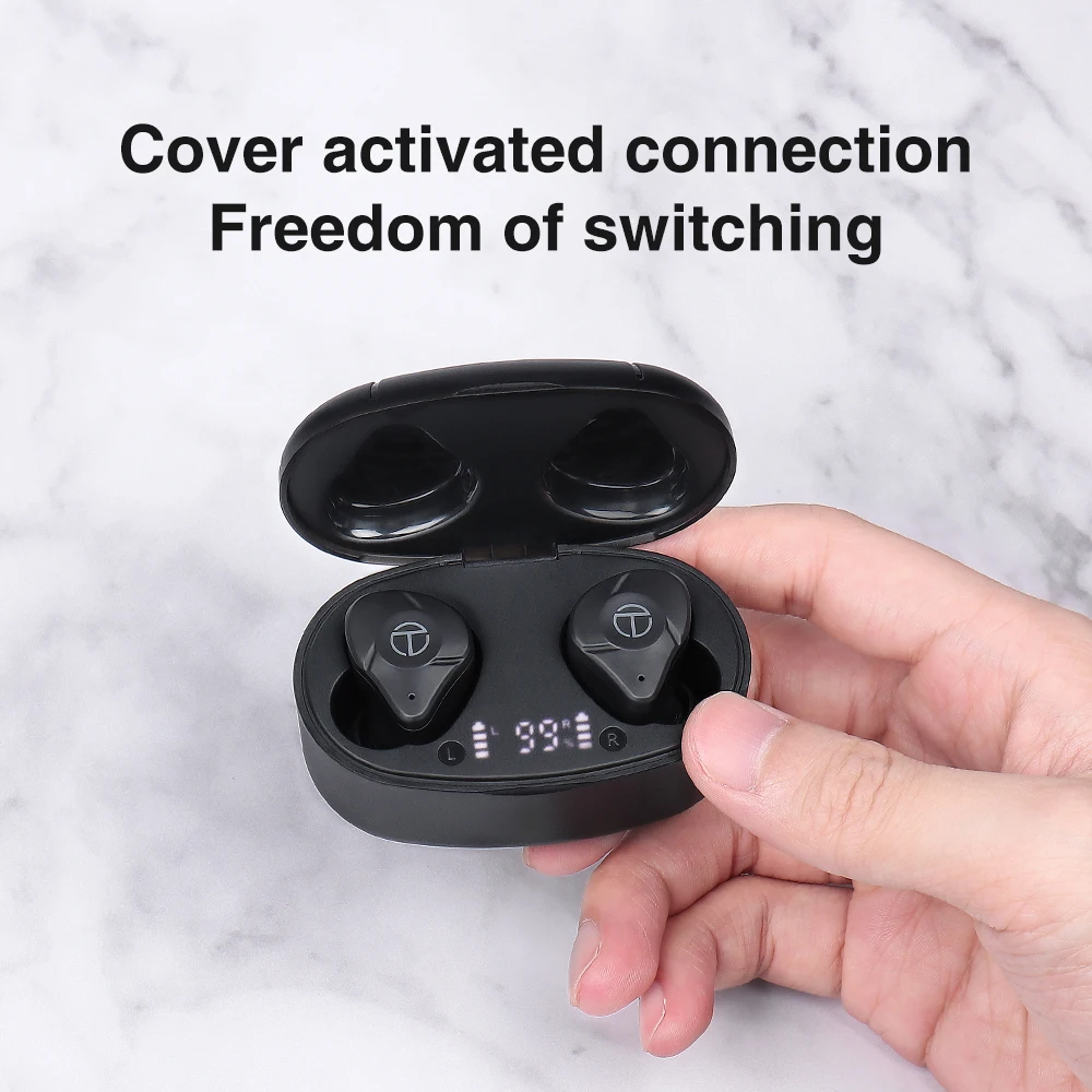 

TRN T300 New TWS 2BA+1DD 5.2 Bluetooth-compatible Earphone True wireless Double Earphone In-Ear HIFI Earphones QCC3046 Chip /AAC