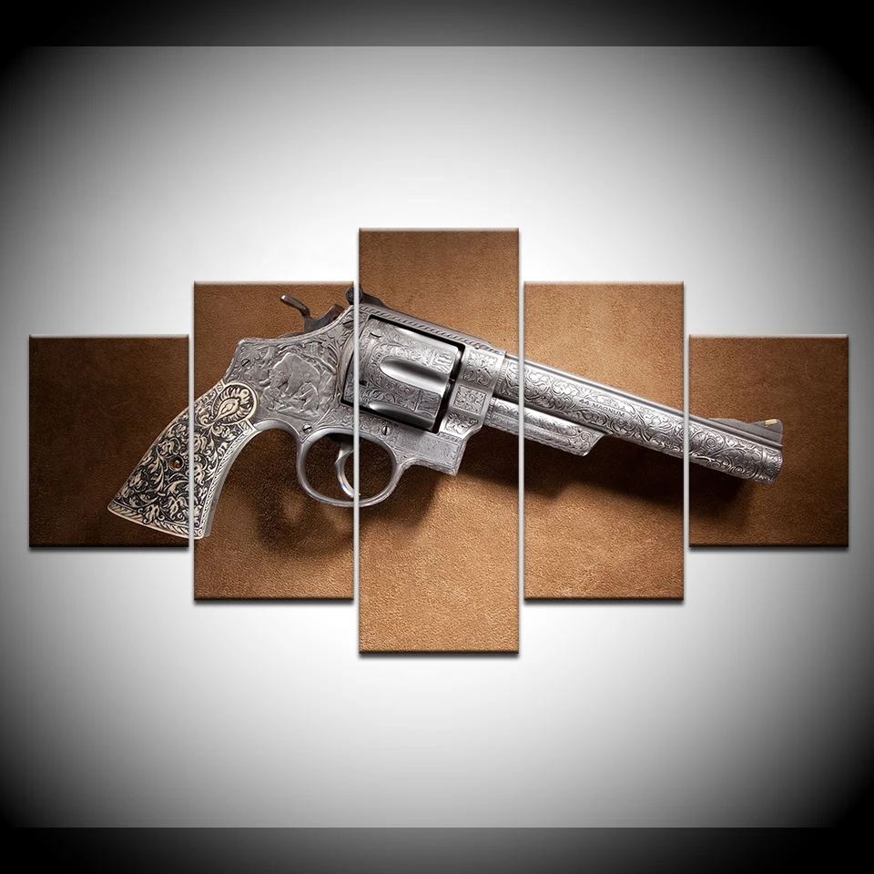 Картина на холсте smith and Wesson guns 5 шт. настенная живопись модульные обои постер