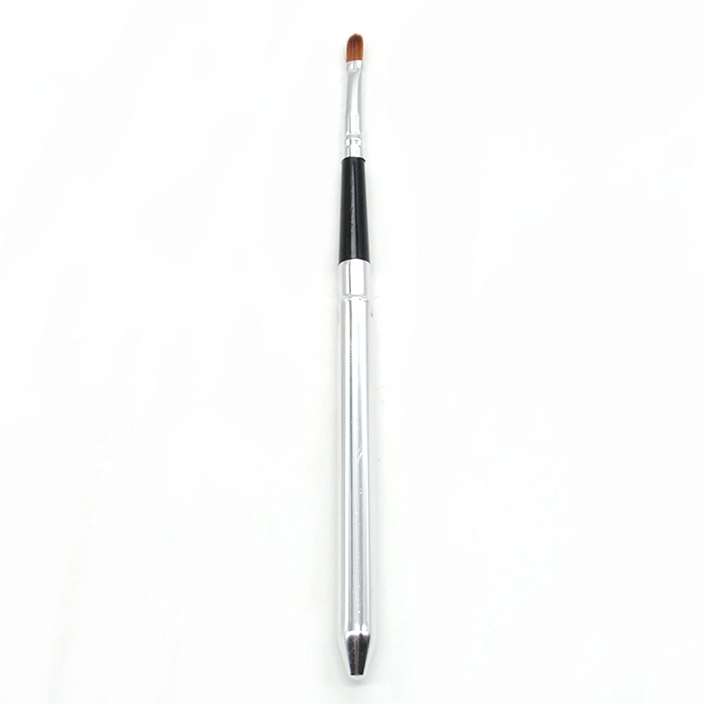 Складной Серебряные Губы Кисть для макияжа ручка металлическая косметический