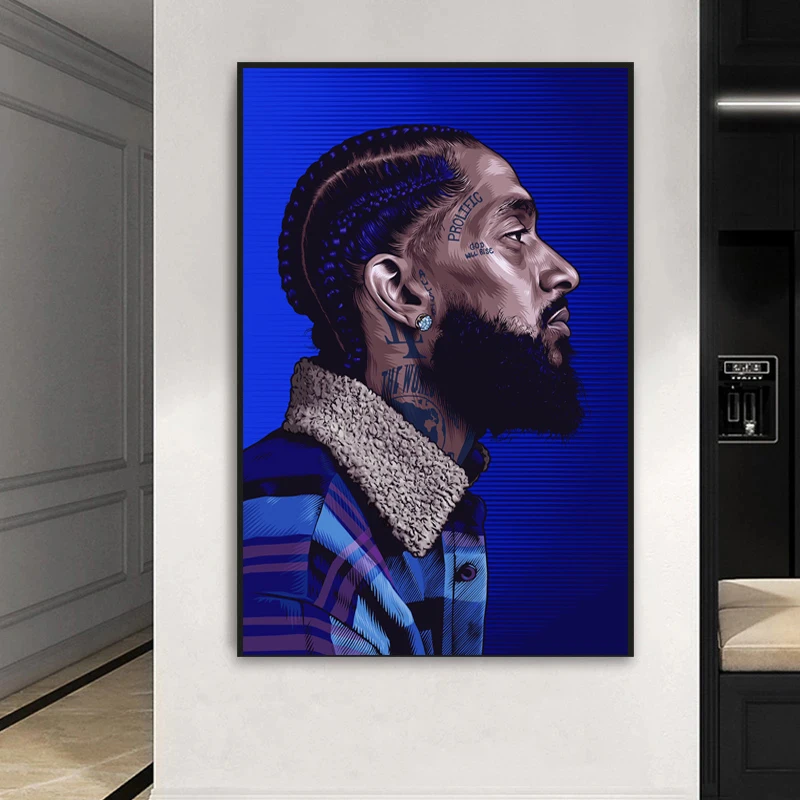 Абстрактная фигурка живопись известный американский рэпер Nipsey художественный