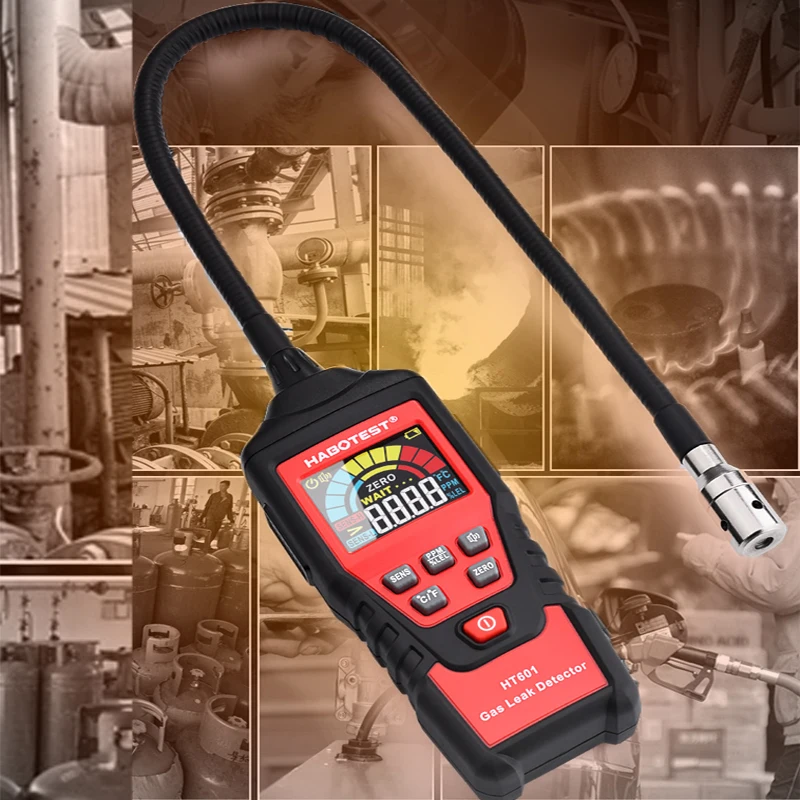 

Детектор Утечки горючих газов HABOTEST HT601, измеритель 9999 PPM, анализатор легковоспламеняющихся природных веществ, тестер со звуковой светильник...