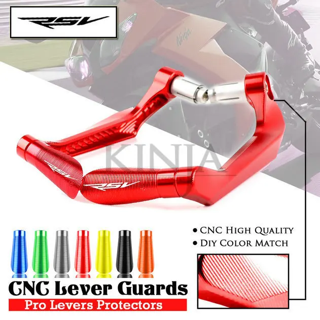 7/8" 22mm Universal CNC Aluminum Motorcycle Brake Clutch Levers Hand Guard Protection For Aprilia RSV4 FACTORY/RR RSV MILLE / R |