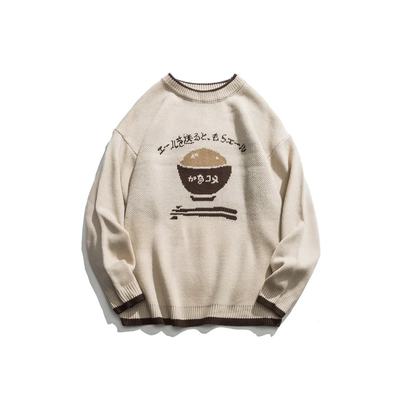 

Henry Harajuku ins personality big bowl loose couple sweater men's College autumn T-shirt