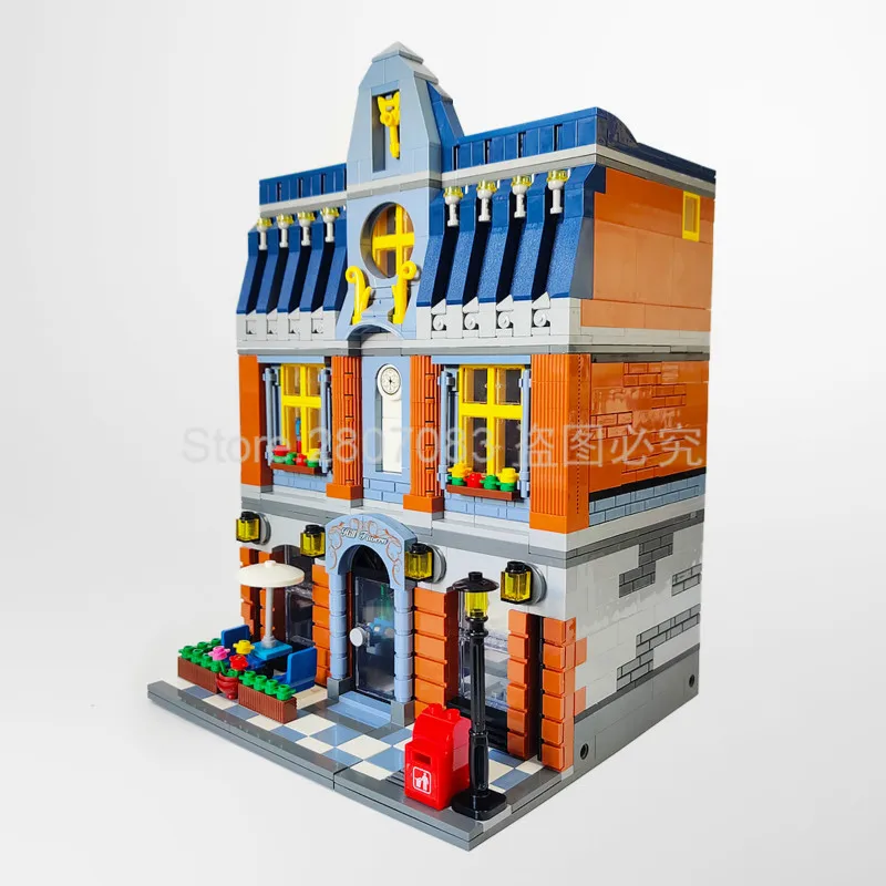 ZHEGAO QL0935 Creator MOC Street View Series Hill Таверна строительные блоки 1367 шт. кирпичи игрушки