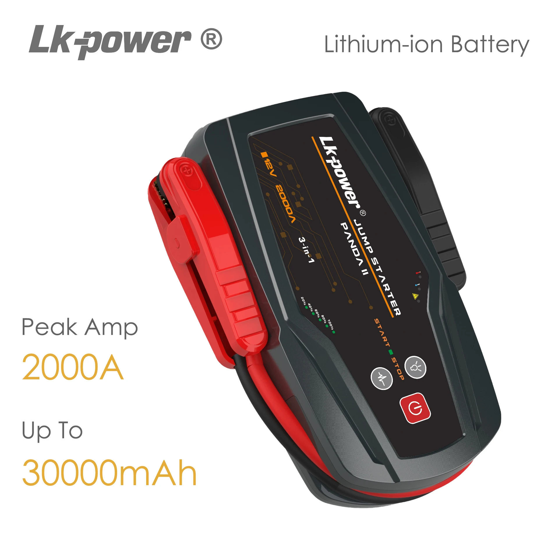 

High Capacity 30000mAh 2000A Starting Current Car Jump Start Booster
