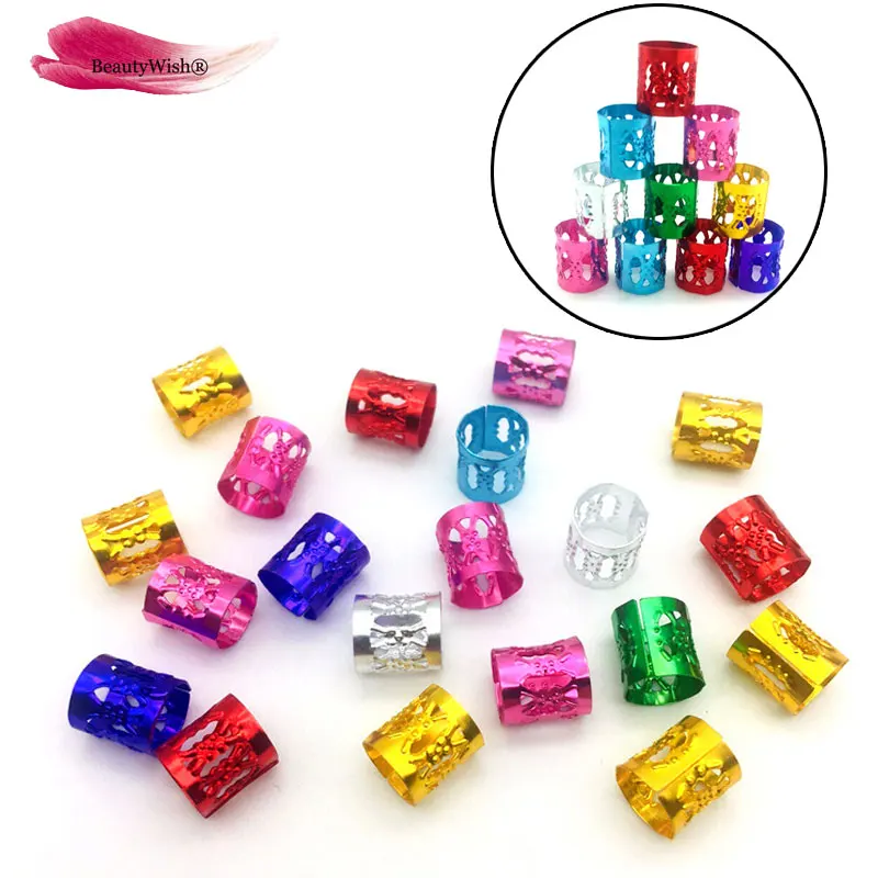 

200pcs -1000pcs hair dread Braids dreadlock Beads adjustable cuffs clips Micro Rings for girls women men Accessories wholesale