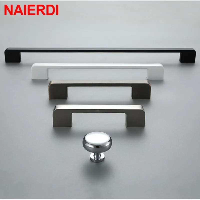 NAIERDI ручки шкафа из цинкового сплава кухонная ручка шкаф дверные для выдвижных